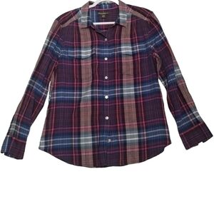 Tommy‎ Bahama Plaid Shirt Long Sleeve Flap Pockets